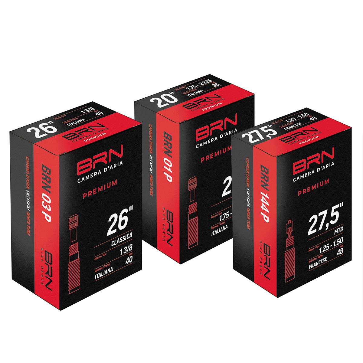 CAMERA D'ARIA BRN PREMIUM 700 x 25/32C VALVOLA ITALIANA 40 mm
