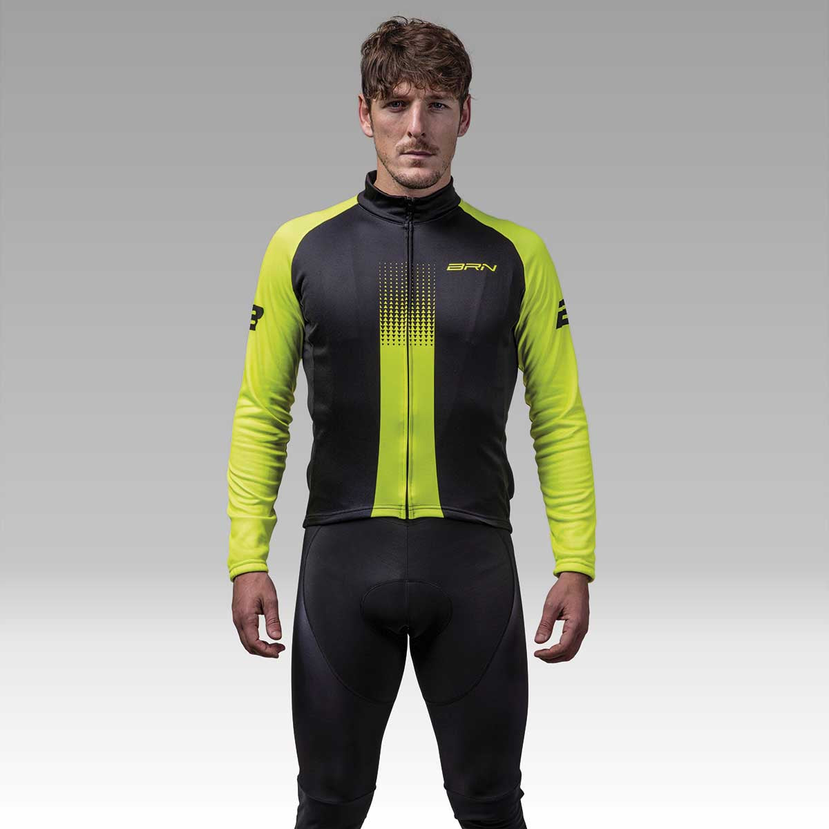 MAGLIA BRN MANICA LUNGA UOMO GIALLA FLUO